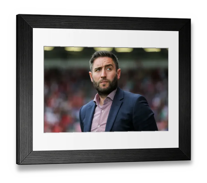 Framed Print : Bristol City Manager Lee Johnson Focuses on Aston Villa Match at Ashton Gate Stadium, 2016