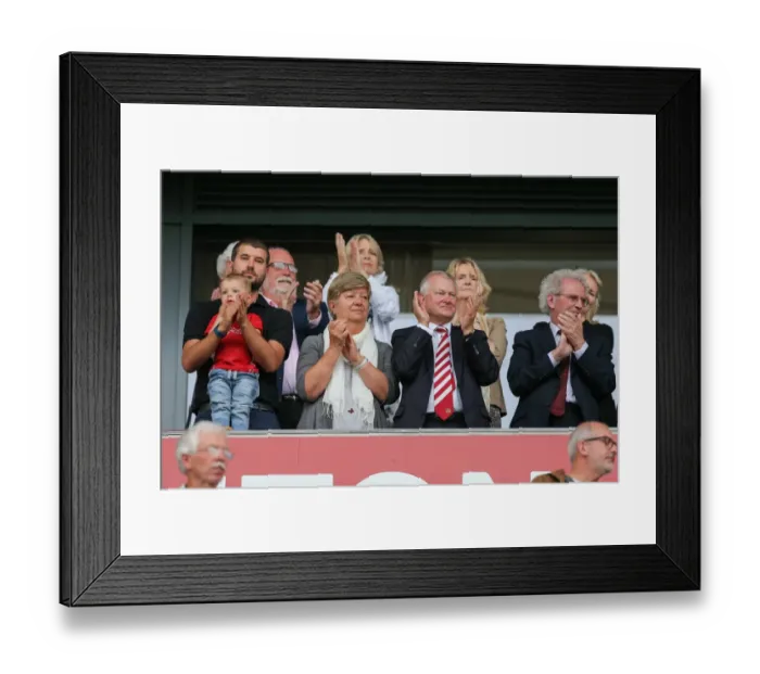 Framed Print : Bristol City FC: Lansdown Family's Triumphant Celebration After 3-1 Win Over Aston Villa