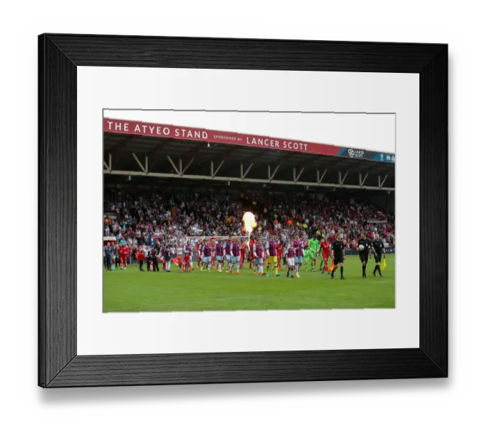 Framed Print : Bristol City vs Aston Villa: Teams March Out at Ashton Gate Stadium, Sky Bet EFL Championship (2016) Framed Print : Bristol City vs Aston Villa: Teams March Out at Ashton Gate Stadium, Sky Bet EFL Championship (2016)