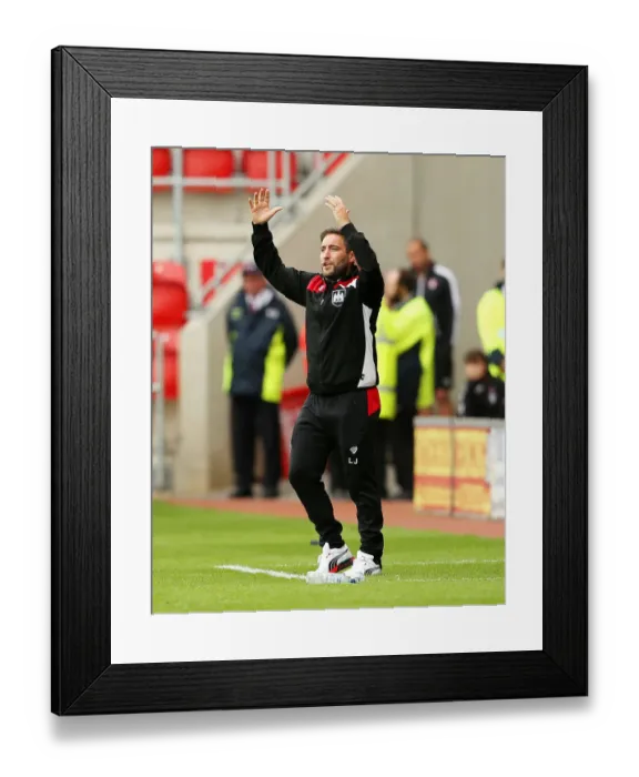 Framed Print : Lee Johnson's Frustration: Rotherham United vs. Bristol City Championship Clash