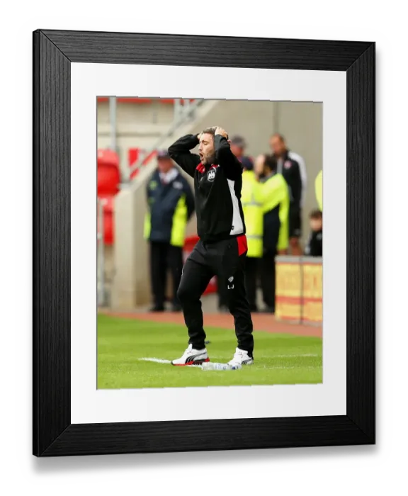 Framed Print : Lee Johnson's Reaction: Rotherham United vs. Bristol City Championship Clash (September 10, 2016)