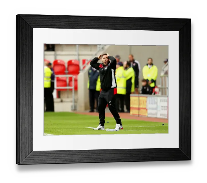 Framed Print : Lee Johnson's Emotional Reaction: Rotherham United vs. Bristol City Championship Clash (September 10, 2016) Framed Print : Lee Johnson's Emotional Reaction: Rotherham United vs. Bristol City Championship Clash (September 10, 2016)