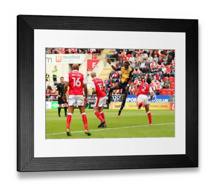 Framed Print : Tammy Abraham's Thrilling Header: Rotherham United vs. Bristol City Championship Clash Framed Print : Tammy Abraham's Thrilling Header: Rotherham United vs. Bristol City Championship Clash