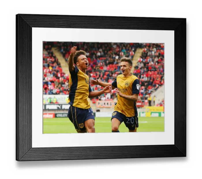 Framed Print : Dramatic Equalizer: Bobby Reid Rescues a Point for Bristol City against Rotherham United in Sky Bet Championship Thriller