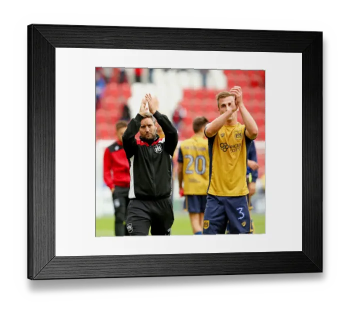 Framed Print : Bristol City's Lee Johnson and Joe Bryan Celebrate Full-Time Victory Over Rotherham United Framed Print : Bristol City's Lee Johnson and Joe Bryan Celebrate Full-Time Victory Over Rotherham United