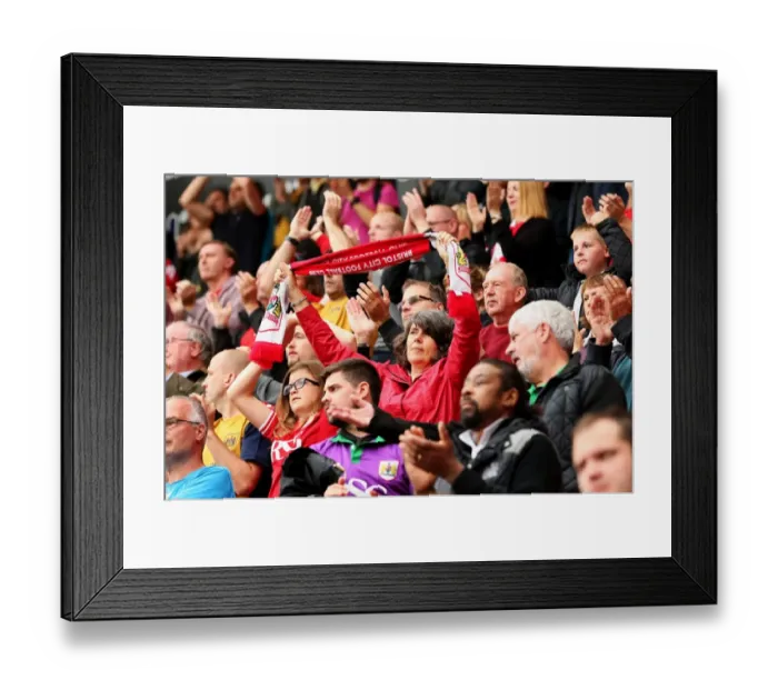 Framed Print : Bristol City Fans in Full Swing: Rotherham United vs. Bristol City, Sky Bet Championship (September 10, 2016)