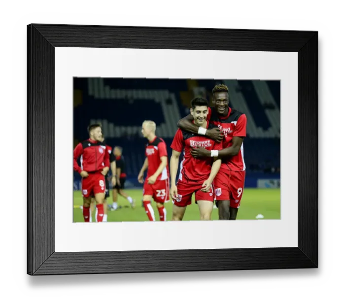 Framed Print : Tammy Abraham Shares a Joke with Teammates During Sheffield Wednesday vs. Bristol City Warm-Up Framed Print : Tammy Abraham Shares a Joke with Teammates During Sheffield Wednesday vs. Bristol City Warm-Up