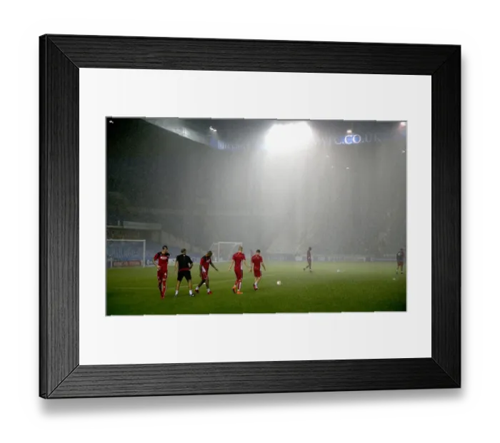 Framed Print : Bristol City's Stormy Warm-Up: Sheffield Wednesday vs. Bristol City, 13 September 2016