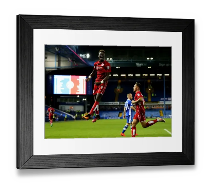 Framed Print : Tammy Abraham's Historic Goal: Bristol City's First in Championship Win Against Sheffield Wednesday (13 September 2016)