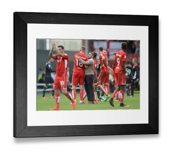 Framed Print : Bristol City's Lee Johnson Celebrates with Aaron Wilbraham After Derby County Win Framed Print : Bristol City's Lee Johnson Celebrates with Aaron Wilbraham After Derby County Win
