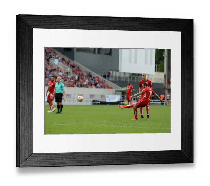 Framed Print : Bristol City's Lee Tomlin Prepares for Free Kick against Derby County, Sky Bet Championship, Ashton Gate Stadium Framed Print : Bristol City's Lee Tomlin Prepares for Free Kick against Derby County, Sky Bet Championship, Ashton Gate Stadium