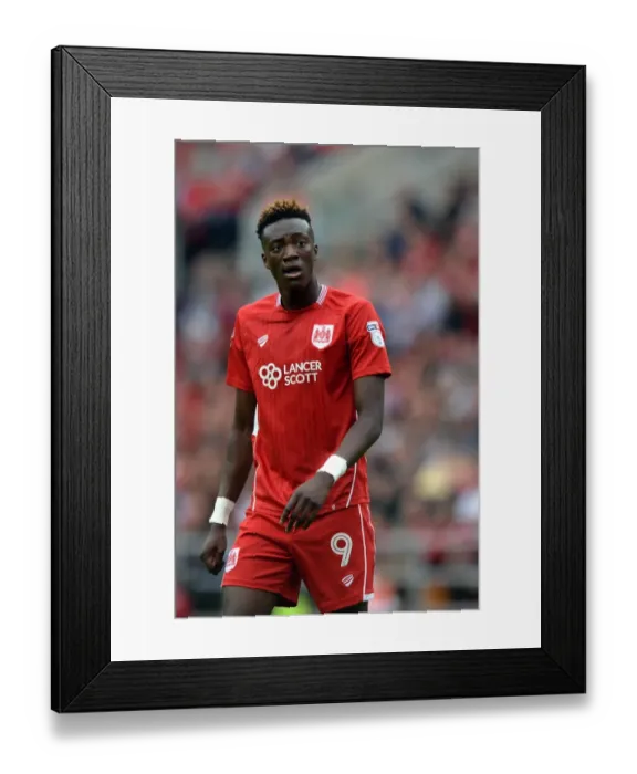 Framed Print : Tammy Abraham in Action: Bristol City vs Derby County, Sky Bet Championship, 2016 - Ashton Gate Stadium