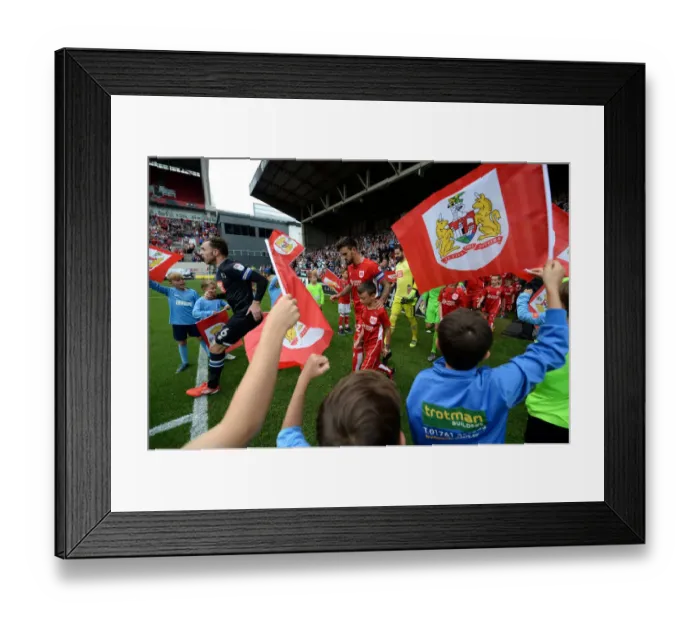 Framed Print : Marlon Pack Leads Out Bristol City Against Derby County at Ashton Gate Stadium, 2016 Framed Print : Marlon Pack Leads Out Bristol City Against Derby County at Ashton Gate Stadium, 2016
