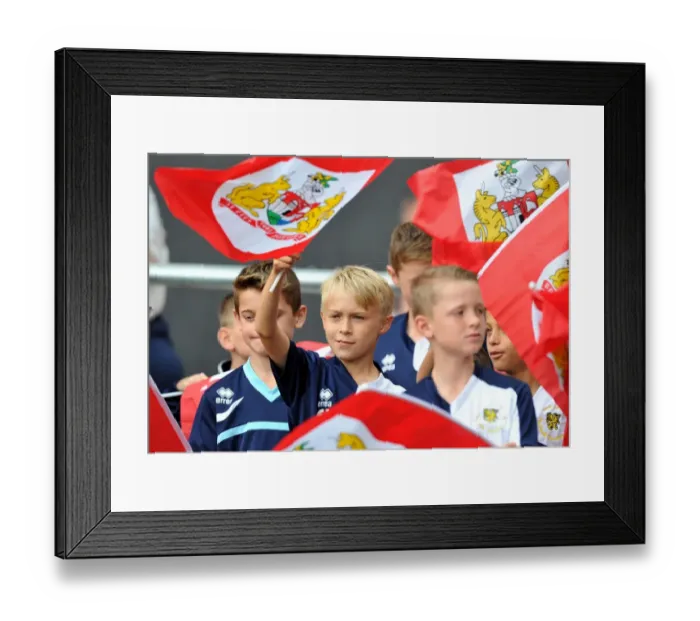 Framed Print : Mascots of North Somerset Football Development Kick Off Bristol City vs Derby County Championship Match at Ashton Gate Framed Print : Mascots of North Somerset Football Development Kick Off Bristol City vs Derby County Championship Match at Ashton Gate