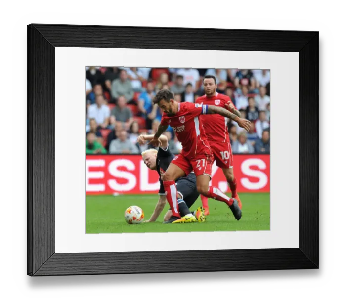 Framed Print : Battling Midfielders: Marlon Pack vs. Will Hughes in Bristol City vs. Derby County Championship Clash Framed Print : Battling Midfielders: Marlon Pack vs. Will Hughes in Bristol City vs. Derby County Championship Clash