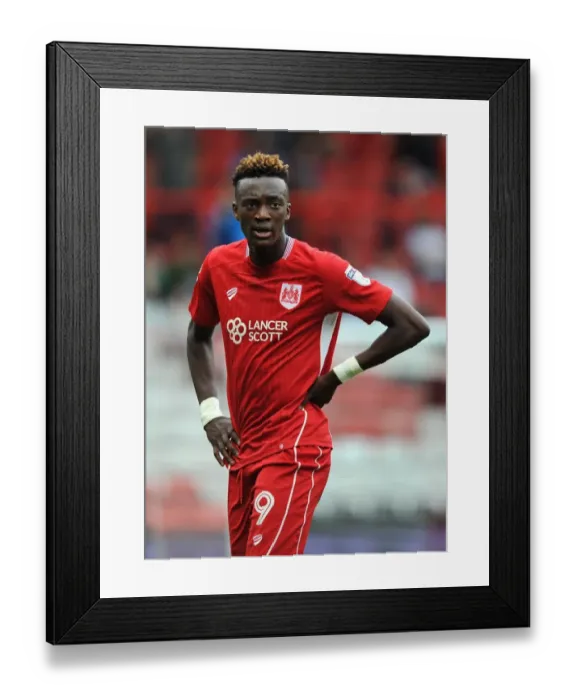 Framed Print : Tammy Abraham in Action: Bristol City vs Derby County, Sky Bet Championship, Ashton Gate Stadium, 2016