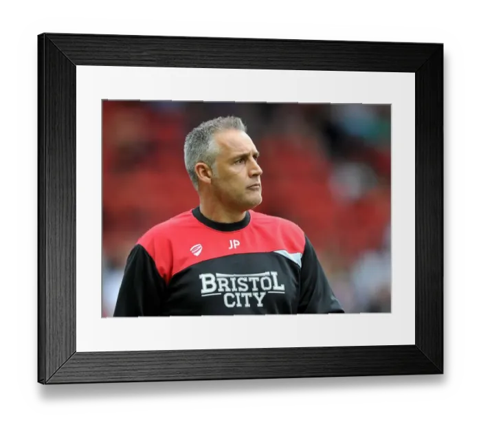 Framed Print : John Pemberton, Bristol City Coach, during the Sky Bet Championship match against Derby County at Ashton Gate Stadium, September 17, 2016
