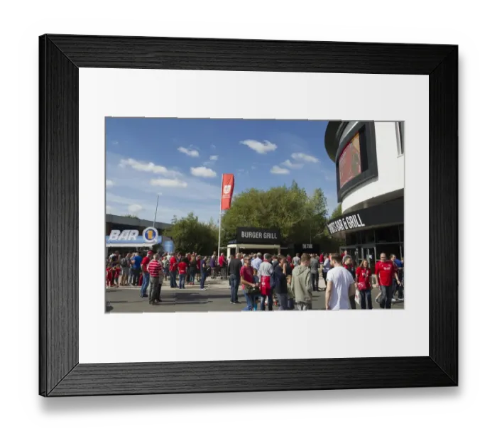 Framed Print : Bristol City vs Derby County: Fans Gathering at Ashton Gate Stadium Framed Print : Bristol City vs Derby County: Fans Gathering at Ashton Gate Stadium