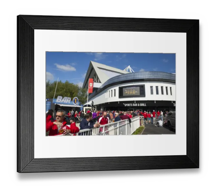 Framed Print : Bristol City vs Derby County: Throngs of Fans Gathering at Ashton Gate Stadium Framed Print : Bristol City vs Derby County: Throngs of Fans Gathering at Ashton Gate Stadium