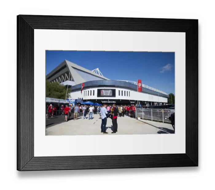 Framed Print : Approach to Ashton Gate Stadium - Bristol City vs Derby County, Sky Bet Championship