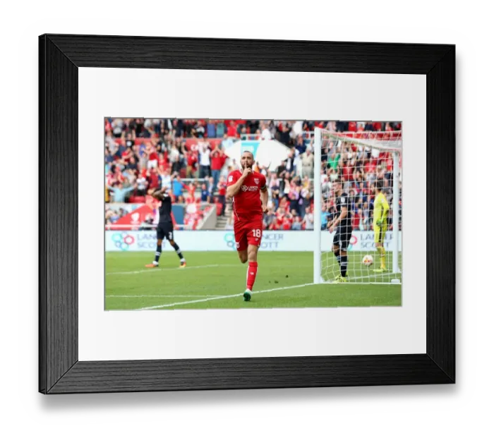 Framed Print : Last-Minute Thriller: Aaron Wilbraham Scores Dramatic Equalizer for Bristol City Against Derby County Framed Print : Last-Minute Thriller: Aaron Wilbraham Scores Dramatic Equalizer for Bristol City Against Derby County