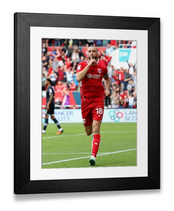 Framed Print : Last-Minute Drama: Aaron Wilbraham Scores Equalizer for Bristol City Against Derby County