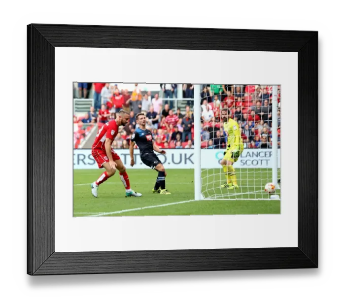 Framed Print : Last-Minute Drama: Wilbraham Scores Equalizer for Bristol City Against Derby County