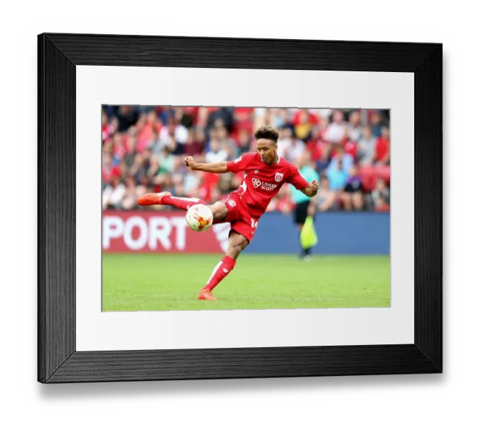 Framed Print : Bobby Reid Goes for Glory: Bristol City vs Derby County, Sky Bet Championship (17 / 09 / 2016)