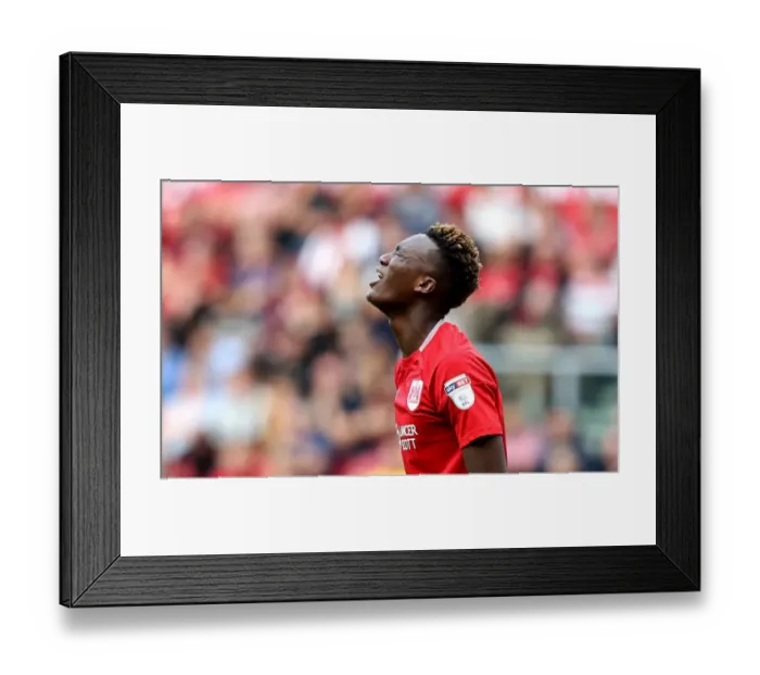 Framed Print : Tammy Abraham's Shining Debut: Bristol City vs Derby County in Sky Bet Championship (September 17, 2016)
