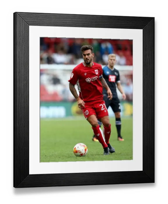 Framed Print : Marlon Pack in Action: Bristol City vs. Derby County, Sky Bet Championship, Ashton Gate Stadium