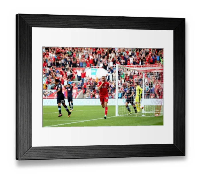 Framed Print : Late Equalizer by Aaron Wilbraham: Bristol City vs Derby County, Sky Bet Championship (September 17, 2016)