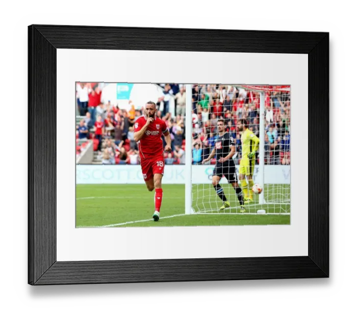 Framed Print : Late Drama: Wilbraham Scores Equalizer for Bristol City Against Derby County
