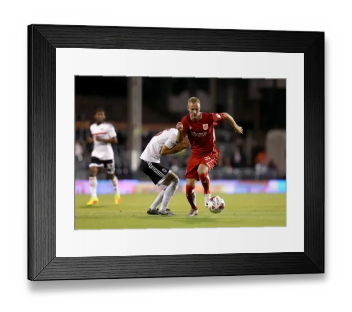 Framed Print : Gustav Engvall Charges Forward: Fulham vs. Bristol City EFL Cup Clash Framed Print : Gustav Engvall Charges Forward: Fulham vs. Bristol City EFL Cup Clash