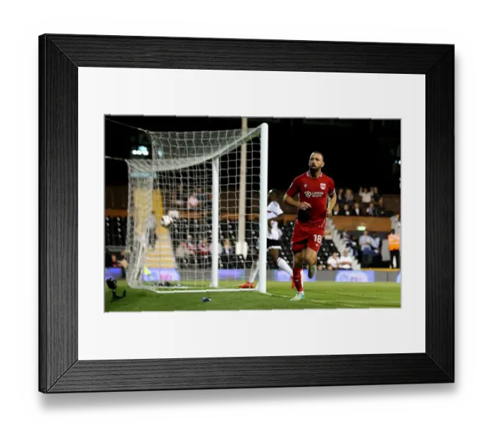Framed Print : Aaron Wilbraham's Equalizer: Bristol City vs. Fulham in EFL Cup Framed Print : Aaron Wilbraham's Equalizer: Bristol City vs. Fulham in EFL Cup