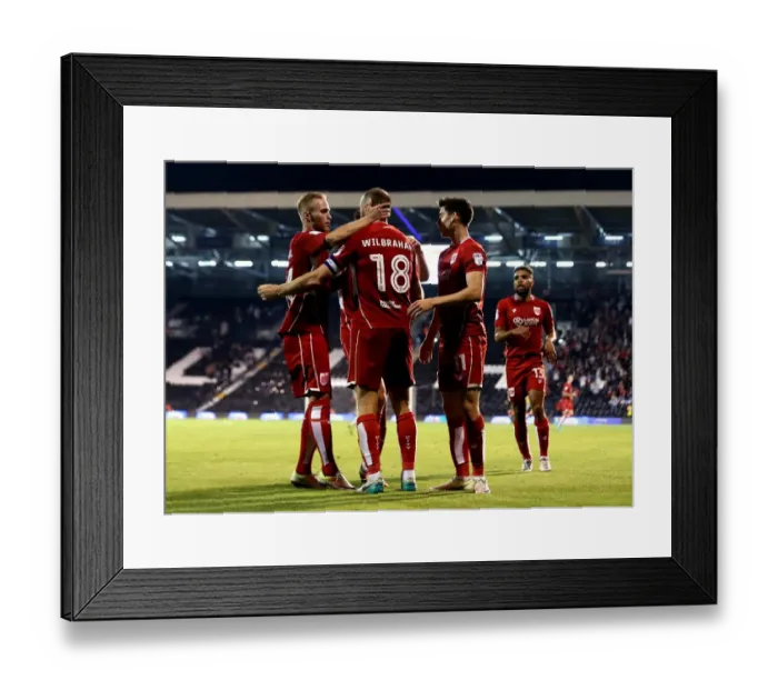 Framed Print : Bristol City's Aaron Wilbraham Scores Equalizer Against Fulham in EFL Cup