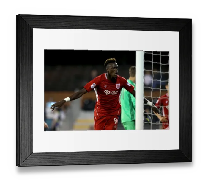 Framed Print : Tammy Abraham Scores the Winning Goal: Bristol City Triumphs in the EFL Cup at Fulham Framed Print : Tammy Abraham Scores the Winning Goal: Bristol City Triumphs in the EFL Cup at Fulham