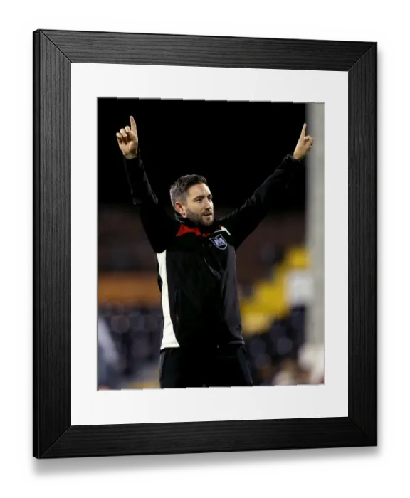 Framed Print : Bristol City Celebrates EFL Cup Win Over Fulham: Lee Johnson's Triumph at Craven Cottage