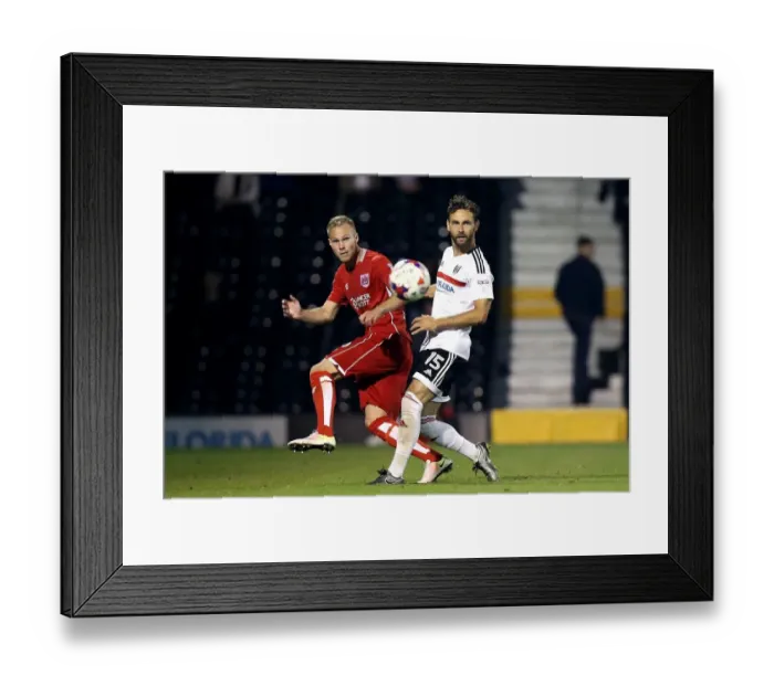 Framed Print : Engvall Evades Madl: Pivotal Moment in Fulham vs. Bristol City EFL Cup Clash