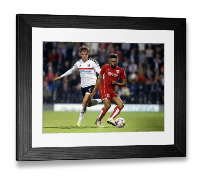 Framed Print : Scott Golbourne Beats Lasse Vigen Christensen: Fulham vs. Bristol City EFL Cup Clash