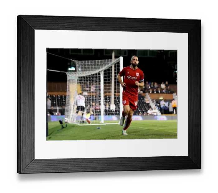 Framed Print : Aaron Wilbraham's Dramatic Equalizer: Bristol City vs. Fulham in EFL Cup Framed Print : Aaron Wilbraham's Dramatic Equalizer: Bristol City vs. Fulham in EFL Cup