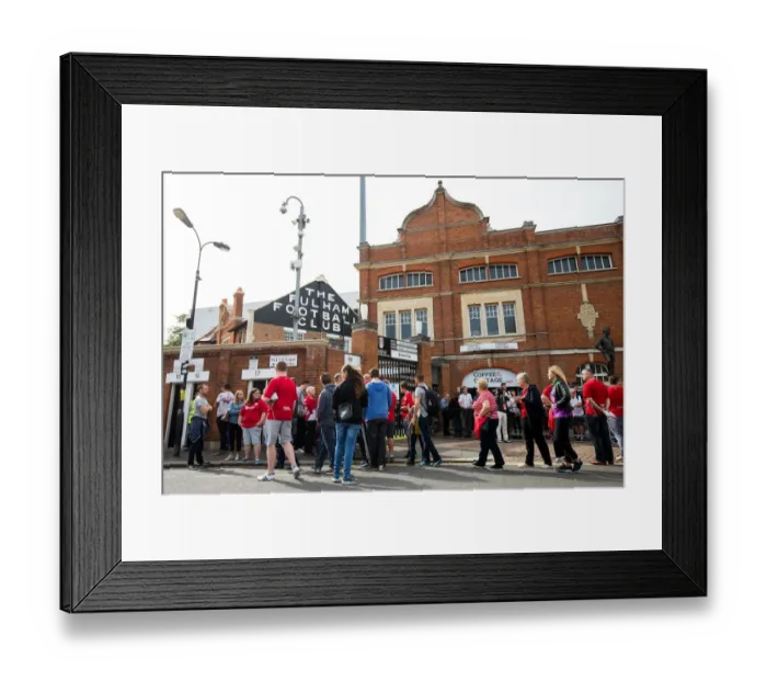 Framed Print : Bristol City Fans Gather at Craven Cottage Ahead of Fulham Match, September 2016