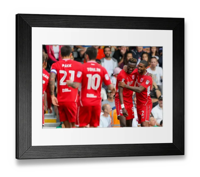 Framed Print : Tammy Abraham's Goal: Bristol City Leads Fulham at Craven Cottage (Sky Bet EFL Championship) Framed Print : Tammy Abraham's Goal: Bristol City Leads Fulham at Craven Cottage (Sky Bet EFL Championship)