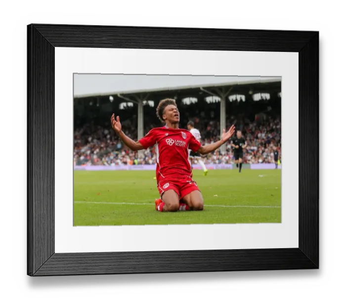 Framed Print : Bobby Reid's Hat-Trick: Bristol City's 3-0 Victory Over Fulham Framed Print : Bobby Reid's Hat-Trick: Bristol City's 3-0 Victory Over Fulham