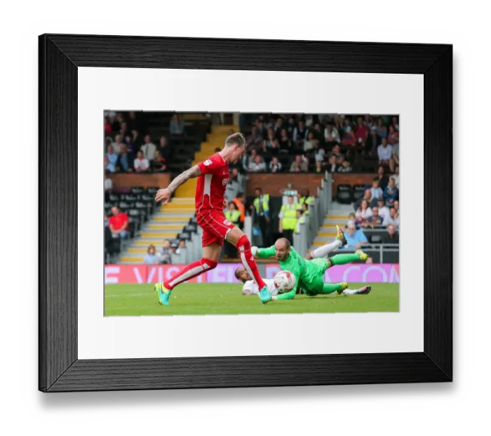 Framed Print : Aden Flint Scores a Stunner: Bristol City Crushes Fulham 0-4 Framed Print : Aden Flint Scores a Stunner: Bristol City Crushes Fulham 0-4