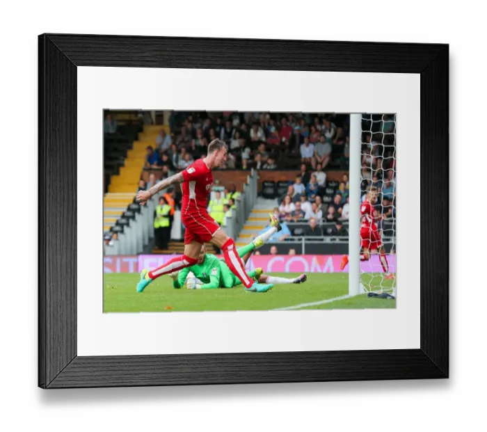 Framed Print : Aden Flint Scores Brace: Bristol City Crush Fulham 4-0 (Sky Bet EFL Championship)