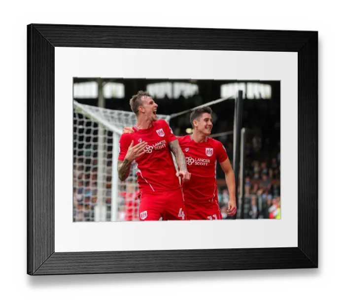 Framed Print : Aden Flint's Brace: Bristol City's 0-4 Thrashing of Fulham (Sky Bet EFL Championship, 2016)