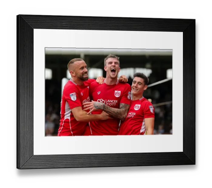 Framed Print : Aden Flint's Brace: Bristol City's 4-0 Thrashing of Fulham (Sky Bet EFL Championship, 2016) Framed Print : Aden Flint's Brace: Bristol City's 4-0 Thrashing of Fulham (Sky Bet EFL Championship, 2016)