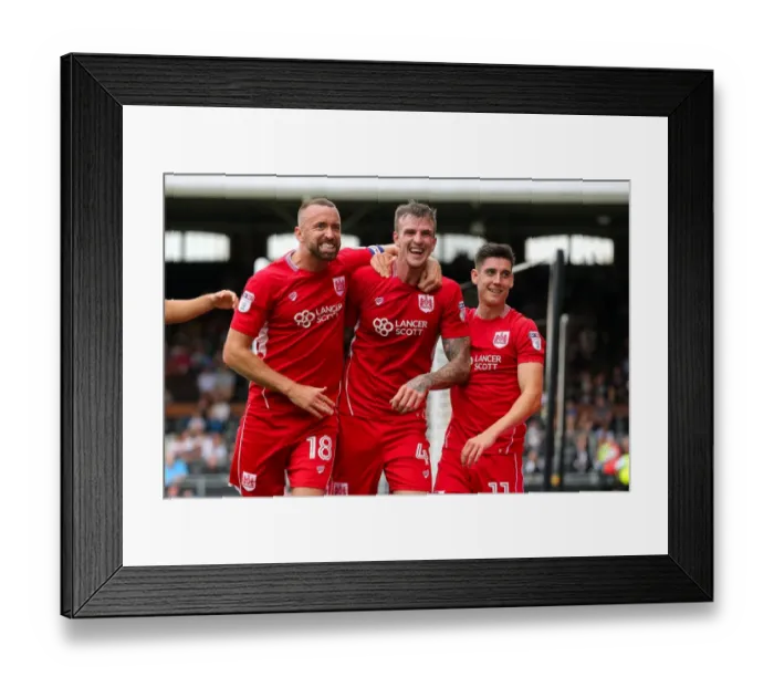 Framed Print : Aden Flint's Brace: Bristol City Crushes Fulham 4-0