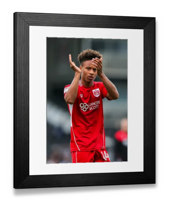 Framed Print : Bobby Reid's Brilliant Brace: Bristol City's 4-0 Thrashing of Fulham