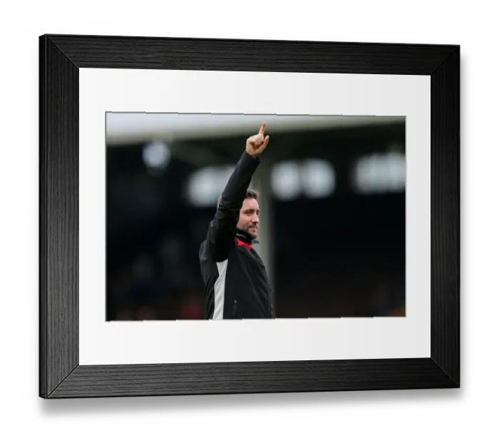 Framed Print : Bristol City's Historic 0-4 Win Over Fulham: Lee Johnson's Triumphant Celebration
